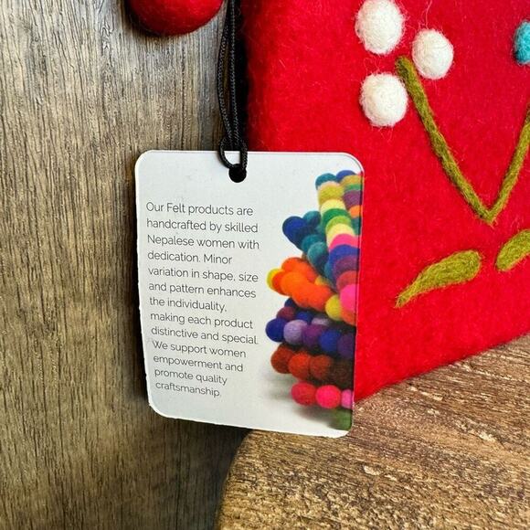 Felted Wool Coin Purse Wallet Flower Purse Charm New FAST SHIP - Picture 3 of 5